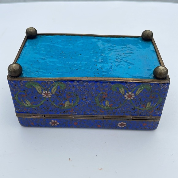 Vintage Chinese cigarette cloisonné box metal - Picture 7 of 16